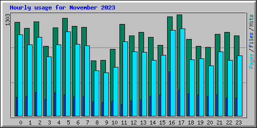 Hourly usage for November 2023