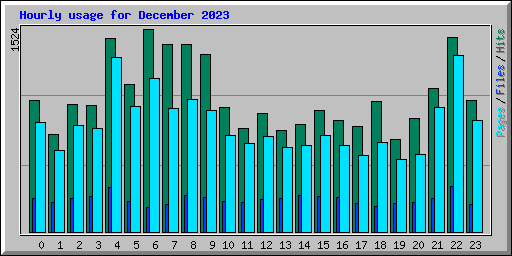 Hourly usage for December 2023