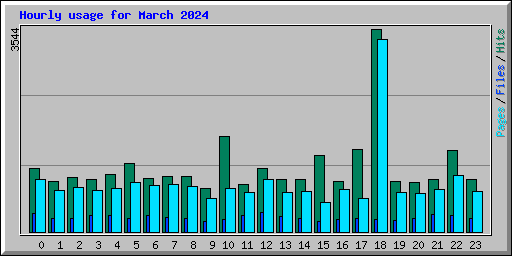 Hourly usage for March 2024