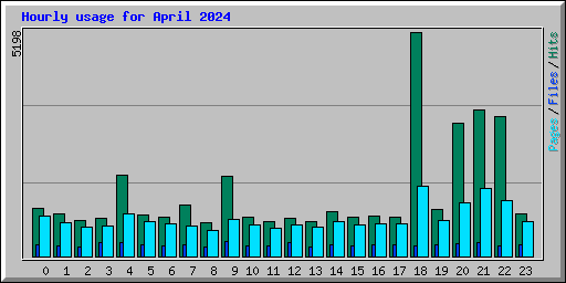 Hourly usage for April 2024