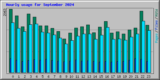 Hourly usage for September 2024